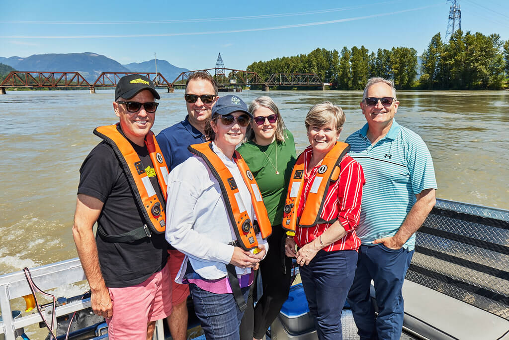 PSF site visit to the Heart of the Fraser with Minister Josie Osborne and MLA Bob D'Eith 