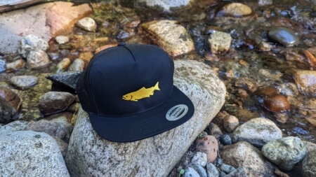 yellow fish trucker hat