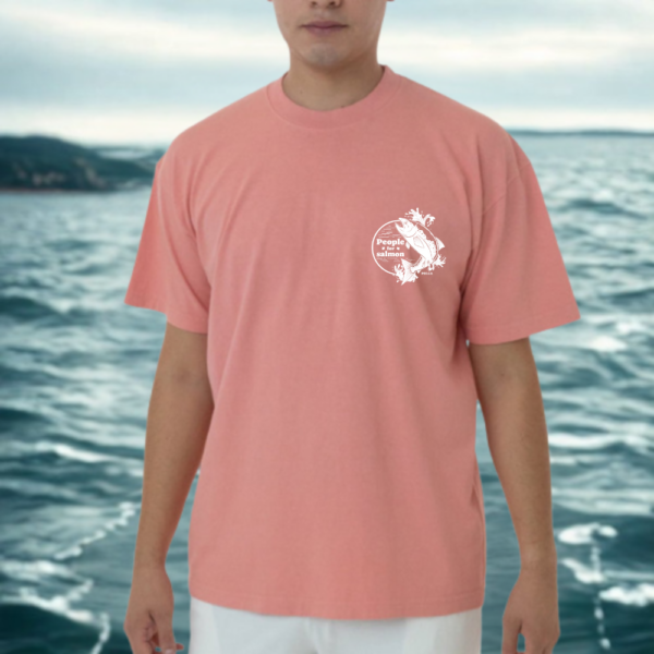 People for Salmon Vintage Oversized Tee - Image 4